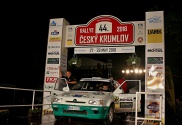 Rallye Český Krumlov: Vyhlášení výsledků na cílové rampě